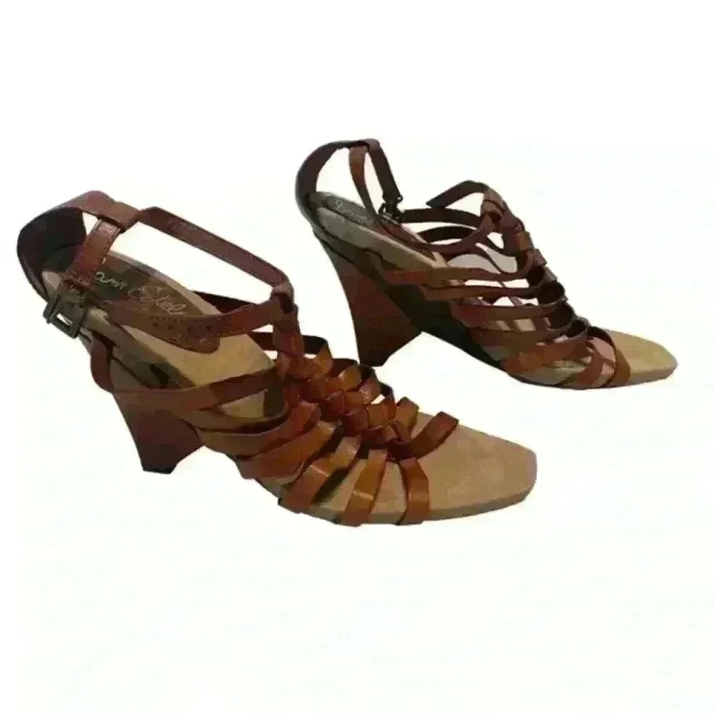 Sam Edelman | Shoes‎ | Sam Edelman Saville Woven Wedge Leather Sandals